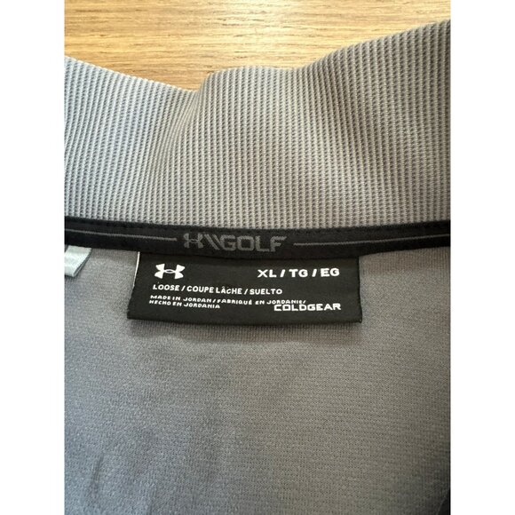 Under Armour Mens Gray ColdGear Golf Pullover Top Sweater XL Long Sleeve Mock - Picture 4 of 5